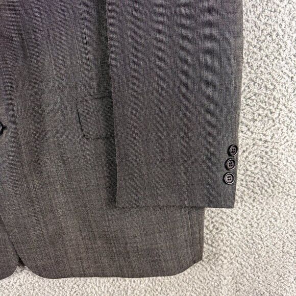 Vintage Pierre Balmain Blazer 44L Gray Suit Jacket Business Casual Modern Office - Picture 3 of 16